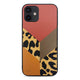 Apple iPhone 12 Kılıf Kajsa Glamorous Serisi Leopard Combo Kapak Kırmızı
