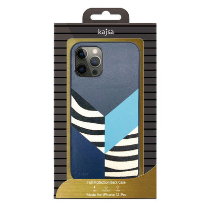 Apple iPhone 12 Kılıf Kajsa Glamorous Serisi Zebra Combo Kapak Gri