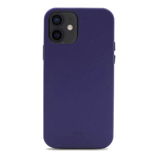 Apple iPhone 12 Kılıf Kajsa Litchi Kapak Mavi