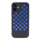 Apple iPhone 12 Kılıf Kajsa Preppie Serisi Spotlight Woven Kapak Mavi