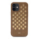 Apple iPhone 12 Kılıf Kajsa Preppie Serisi Spotlight Woven Kapak Gold