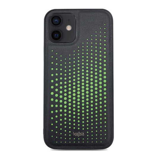 Apple iPhone 12 Kılıf Kajsa Splendid Serisi Circle Kapak Yeşil