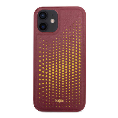 Apple iPhone 12 Kılıf Kajsa Splendid Serisi Circle Kapak Bordo