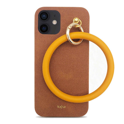 Apple iPhone 12 Kılıf Kajsa Splendid Serisi Morandi Ring Kapak Kırmızı