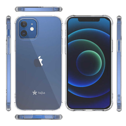 Apple iPhone 12 Kılıf Kajsa Transparent Kapak Gri