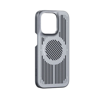 Apple iPhone 12 Kılıf M-safe Şarj Özellikli Soğutucu Benks Biliz Kapak Gri