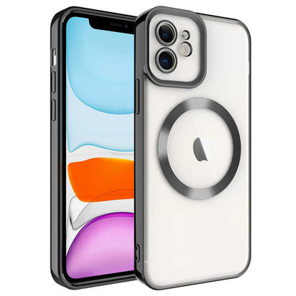 Apple iPhone 12 Kılıf M-safe Wireless Şarj Özellikli Zore Setro Silikon