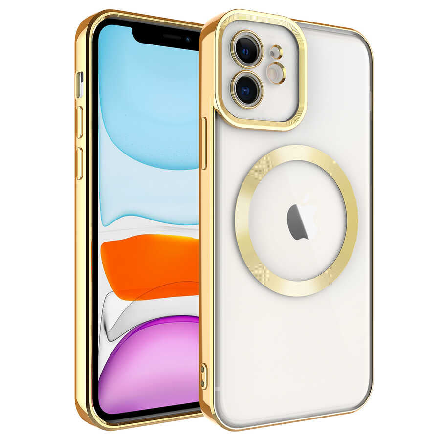 Apple iPhone 12 Kılıf M-safe Wireless Şarj Özellikli Zore Setro Silikon