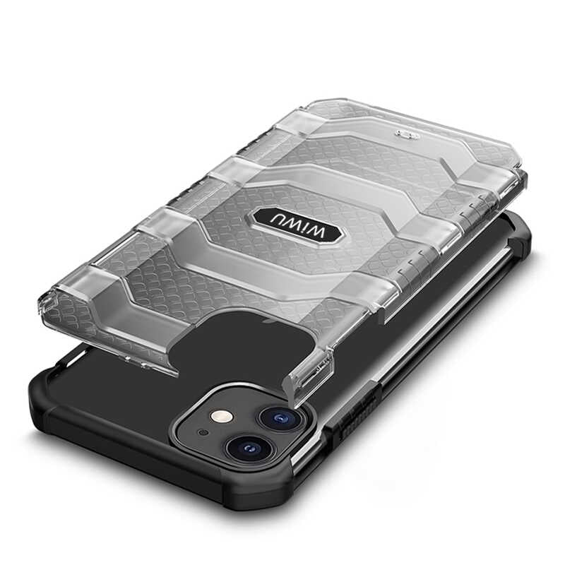 Apple iPhone 12 Kılıf Wiwu Voyager Kapak Siyah