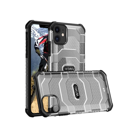 Apple iPhone 12 Kılıf Wiwu Voyager Kapak Siyah