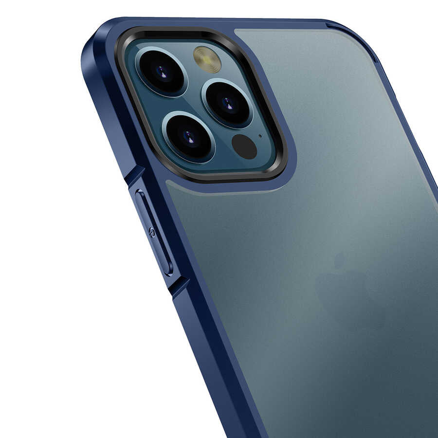 Apple iPhone 12 Kılıf Wlons H-Bom Kapak Siyah