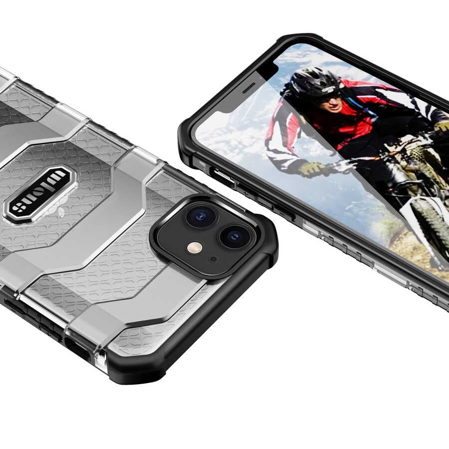 Apple iPhone 12 Kılıf Wlons Mit Kapak Kırmızı