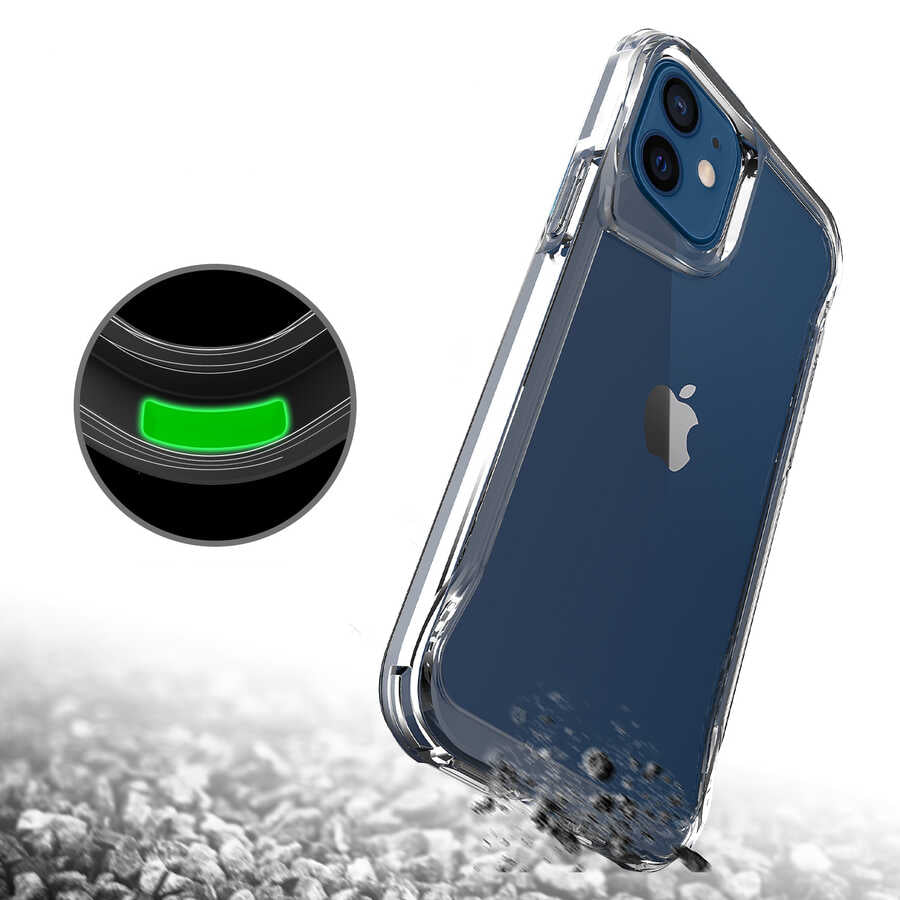 Apple iPhone 12 Kılıf Zore T-Max Kapak Renksiz