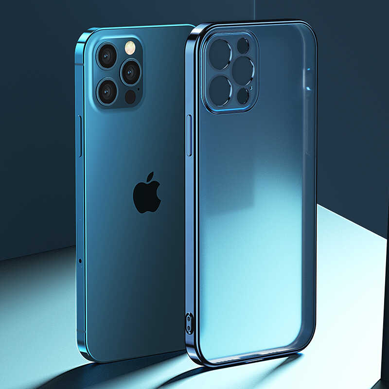 Apple iPhone 12 Pro Benks Matte Electroplated TPU Kapak Gümüş