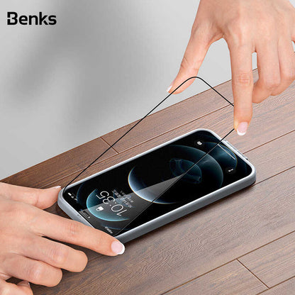 Apple iPhone 12 Pro Benks V Pro Plus Şeffaf Ekran Koruyucu Siyah