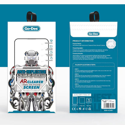 Apple iPhone 12 Pro Go Des Anti Reflective Temperli Cam Ekran Koruyucu Siyah