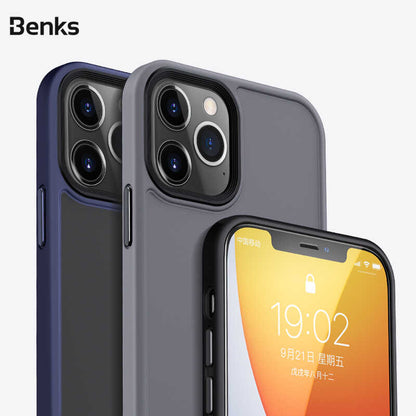 Apple iPhone 12 Pro Kılıf Benks Hybrid Kapak Lacivert
