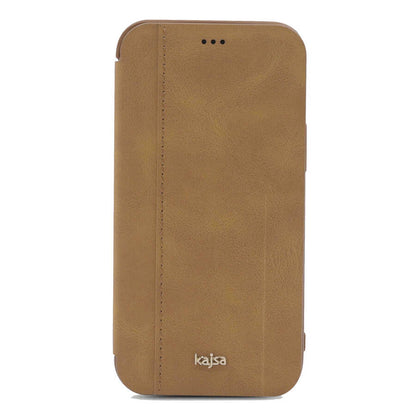 Apple iPhone 12 Pro Kılıf Kajsa Dale Serisi Parallel PU Folio Kapaklı Kılıf Siyah