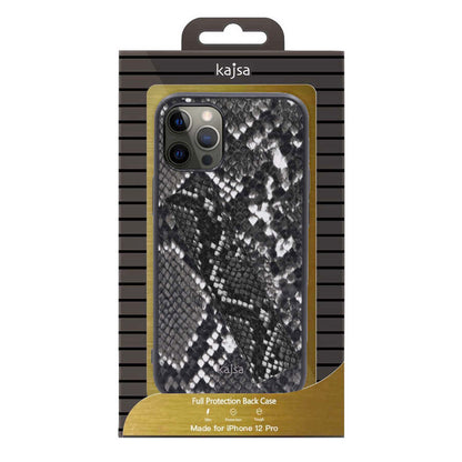 Apple iPhone 12 Pro Kılıf Kajsa Glamorous Serisi Snake Handstrap Kapak Mavi