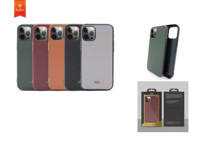 Apple iPhone 12 Pro Kılıf Kajsa Luxe Collection Hakiki Deri Kapak Kırmızı