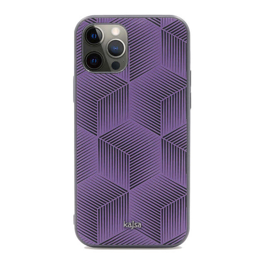 Apple iPhone 12 Pro Kılıf Kajsa Splendid Serisi 3D Cube Kapak Beyaz