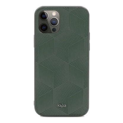 Apple iPhone 12 Pro Kılıf Kajsa Splendid Serisi 3D Cube Kapak Yeşil