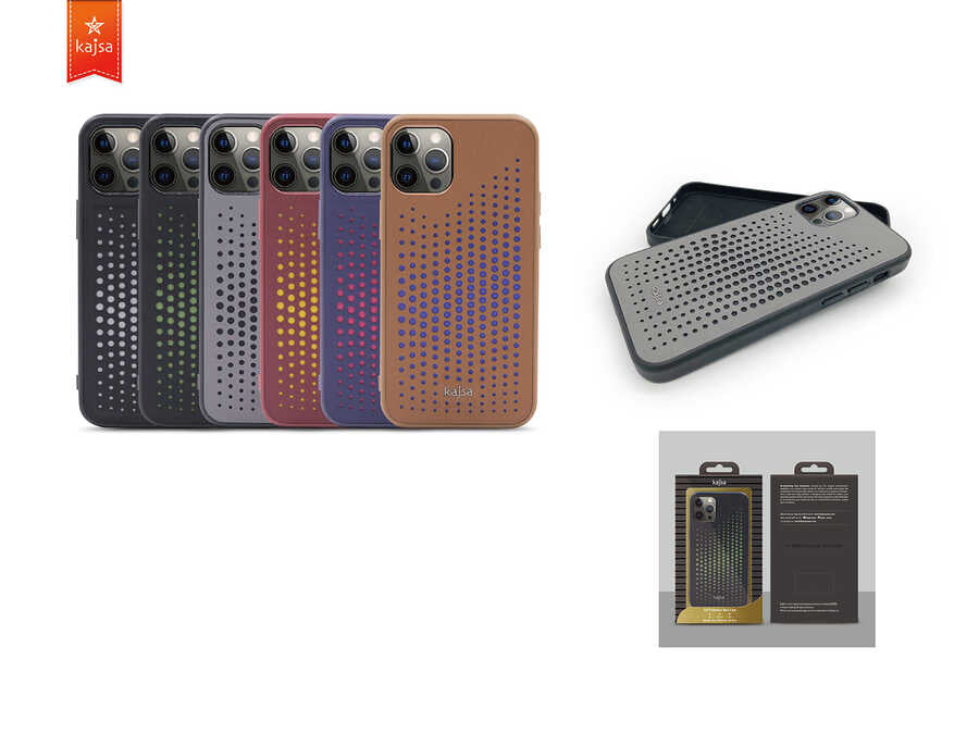 Apple iPhone 12 Pro Kılıf Kajsa Splendid Serisi Circle Kapak Bordo