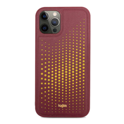 Apple iPhone 12 Pro Kılıf Kajsa Splendid Serisi Circle Kapak Bordo