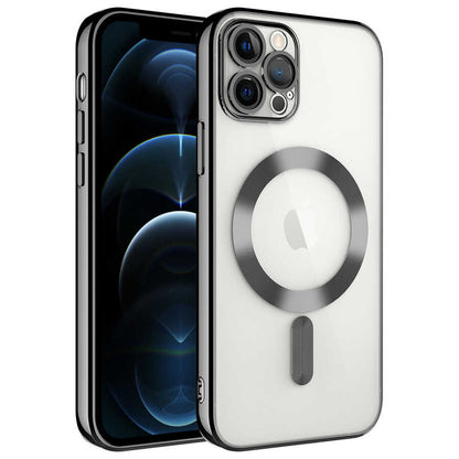 Apple iPhone 12 Pro Kılıf Kamera Korumalı M-safe Wireless Şarj Özellikli Zore Demre Kapak