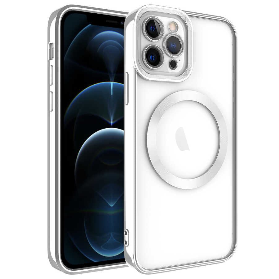 Apple iPhone 12 Pro Kılıf M-safe Wireless Şarj Özellikli Zore Setro Silikon