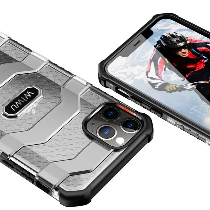 Apple iPhone 12 Pro Kılıf Wiwu Voyager Kapak Mavi