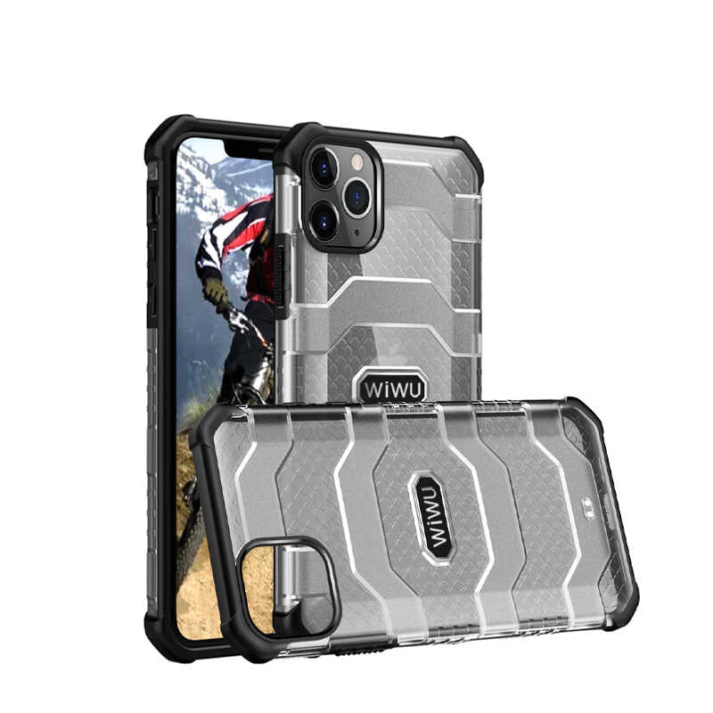 Apple iPhone 12 Pro Kılıf Wiwu Voyager Kapak Siyah