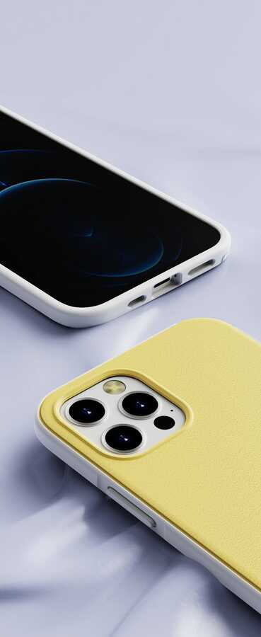 Apple iPhone 12 Pro Kılıf Wlons Hill Kapak Beyaz