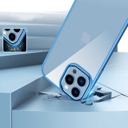 Apple iPhone 12 Pro Kılıf Zore Krom Kapak Lacivert