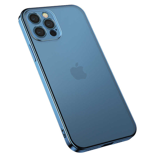 Apple iPhone 12 Pro Max Benks Matte Electroplated TPU Kapak Mavi
