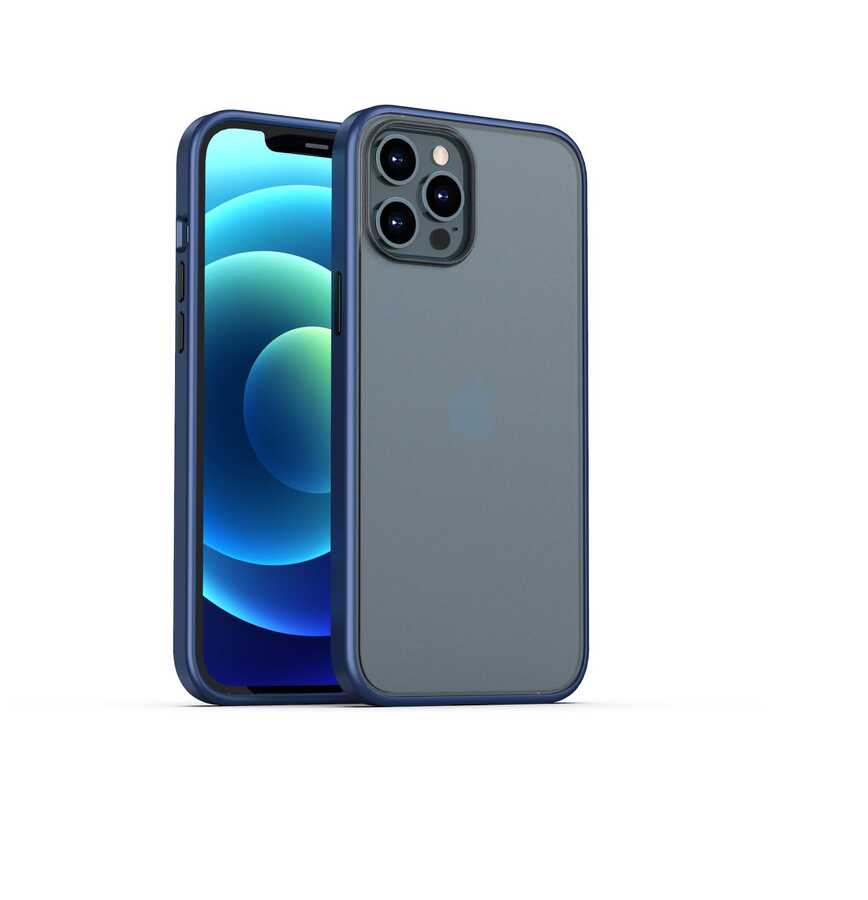 Apple iPhone 12 Pro Max Kılıf Benks Magic Smooth Drop Resistance Kapak Lacivert