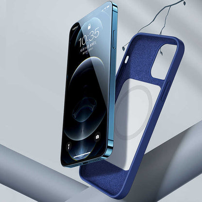 Apple iPhone 12 Pro Max Kılıf Benks M-safe Magnetic Original Apple MFI Certified Silikon Kapak Siyah