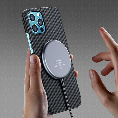 Apple iPhone 12 Pro Max Kılıf Benks MFİ M-safe Magnetic Aramid Kapak Siyah