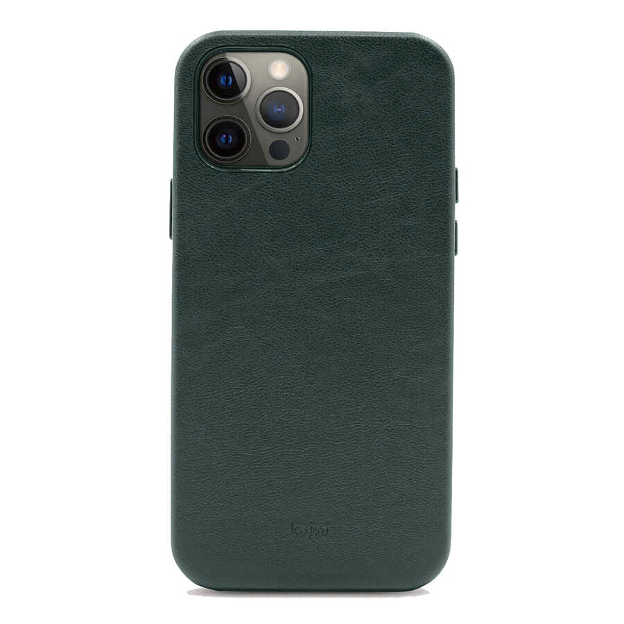 Apple iPhone 12 Pro Max Kılıf Kajsa Crazy Horse Kapak Yeşil