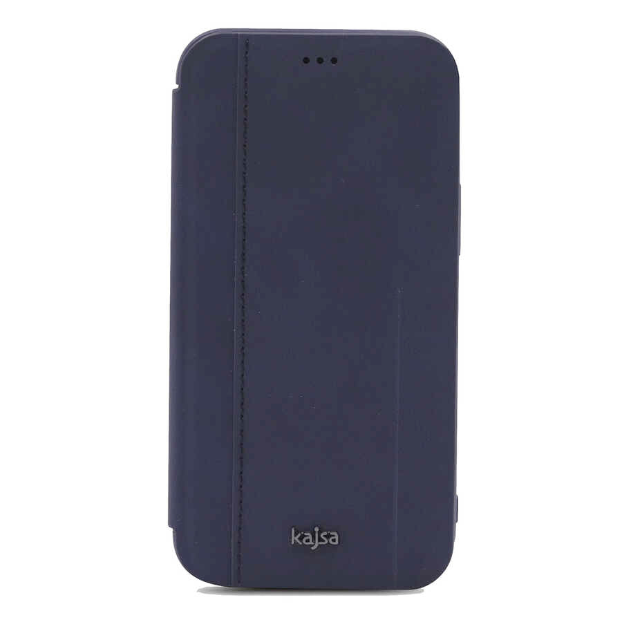 Apple iPhone 12 Pro Max Kılıf Kajsa Dale Serisi Parallel PU Folio Kapaklı Kılıf Kahve Açık