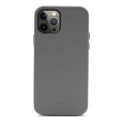 Apple iPhone 12 Pro Max Kılıf Kajsa Litchi Kapak Gri