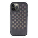 Apple iPhone 12 Pro Max Kılıf Kajsa Preppie Serisi Spotlight Woven Kapak Gri