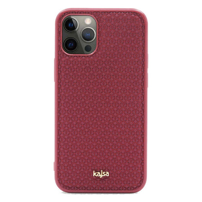 Apple iPhone 12 Pro Max Kılıf Kajsa Splendid Serisi 3D Leaf Kapak Kırmızı