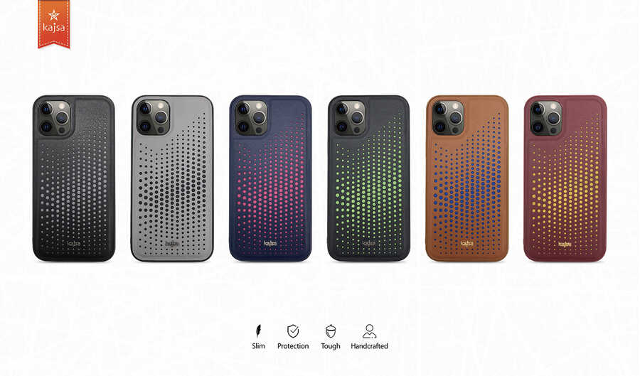 Apple iPhone 12 Pro Max Kılıf Kajsa Splendid Serisi Circle Kapak Gri