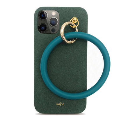 Apple iPhone 12 Pro Max Kılıf Kajsa Splendid Serisi Morandi Ring Kapak Turkuaz