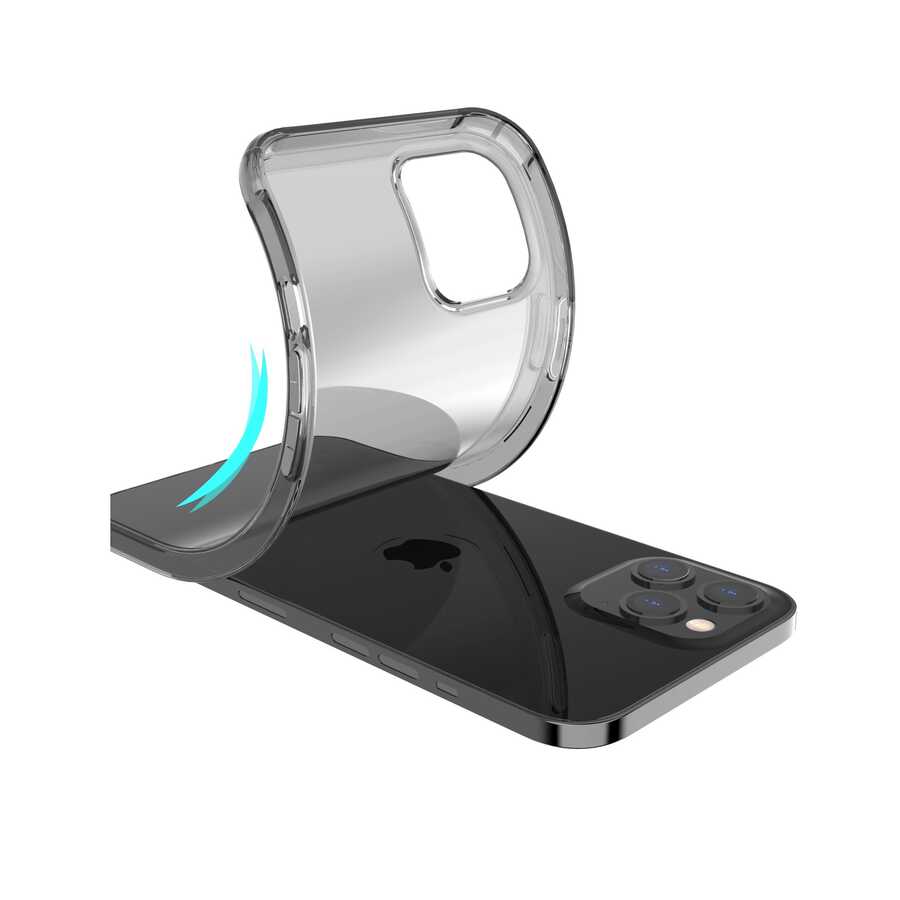 Apple iPhone 12 Pro Max Kılıf Kajsa Transparent Kapak Renksiz