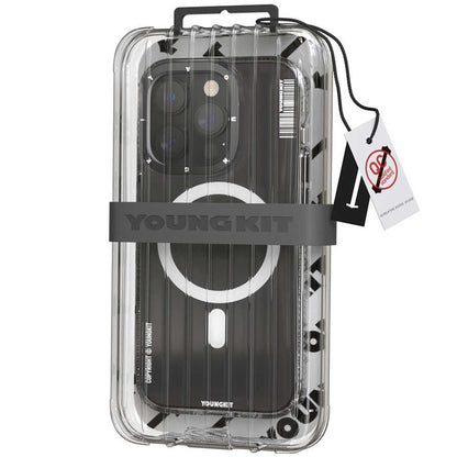 Apple iPhone 12 Pro Max Kılıf M-safe Şarj Özellikli YoungKit Exquisite Serisi Kapak Mavi