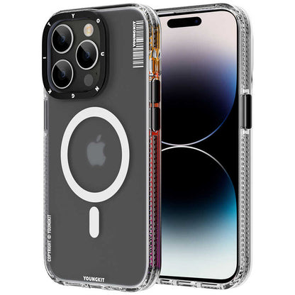 Apple iPhone 12 Pro Max Kılıf M-safe Şarj Özellikli Youngkit Jane Sand Serisi Kapak Siyah