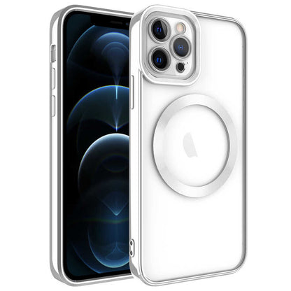Apple iPhone 12 Pro Max Kılıf M-safe Wireless Şarj Özellikli Zore Setro Silikon