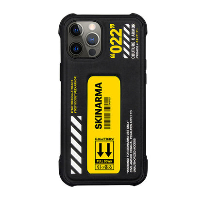 Apple iPhone 12 Pro Max Kılıf SkinArma Standlı Deri Görünümlü Shingoki Kapak Sarı